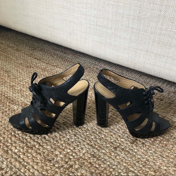 COACH Black Leather Heels - Picture 3 of 5